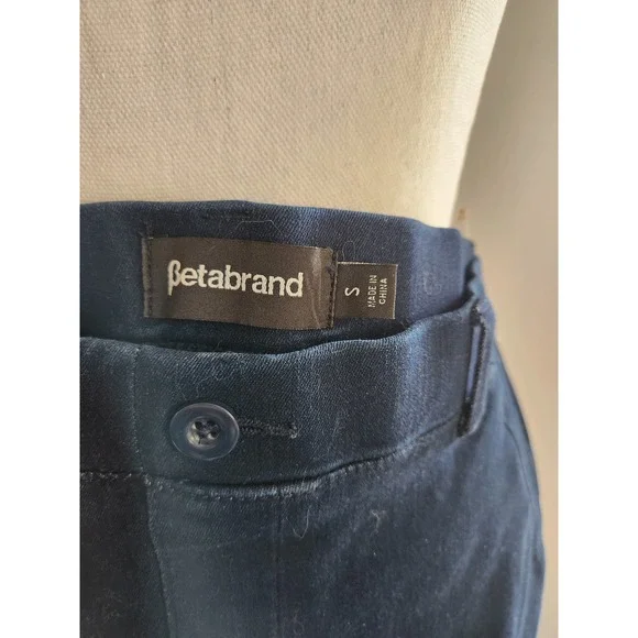 Betabrand Dress Pant Yoga Pants Navy Blue Straight Leg Stretch Trousers Womens S - Picture 2 of 5
